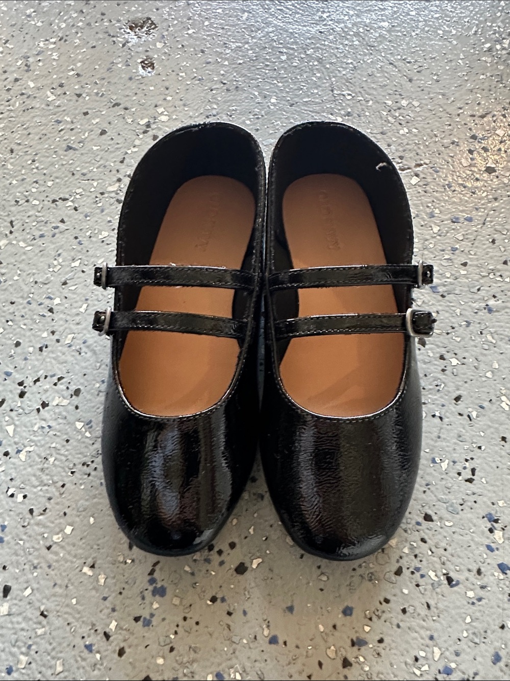 Old navy size 13 Black Patent Double-Strap Mary Jane Kids Shoes